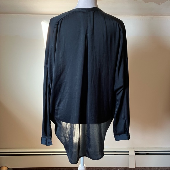 Vince Oversized Blue Long Sleeve Blouse size Small - Picture 7 of 9